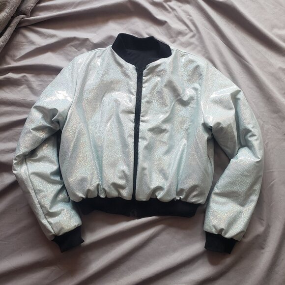 Girl's Tenth House Revolution Dancewear Silver Jacket Size LC - Picture 1 of 5